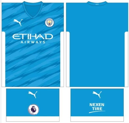 Arte Vetor Camisa Manchester City Conceito 2024 - Modelo 11