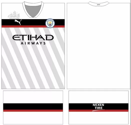 Arte Vetor Camisa Manchester City Conceito 2024 - Modelo 15