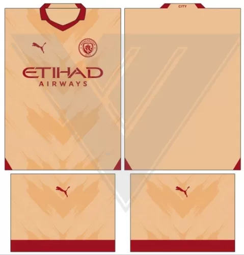 Arte Vetor Camisa Manchester City Conceito 2024 - Modelo 33
