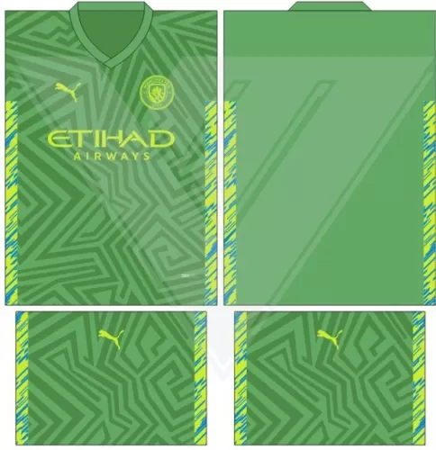 Arte Vetor Camisa Manchester City Conceito 2024 - Modelo 34