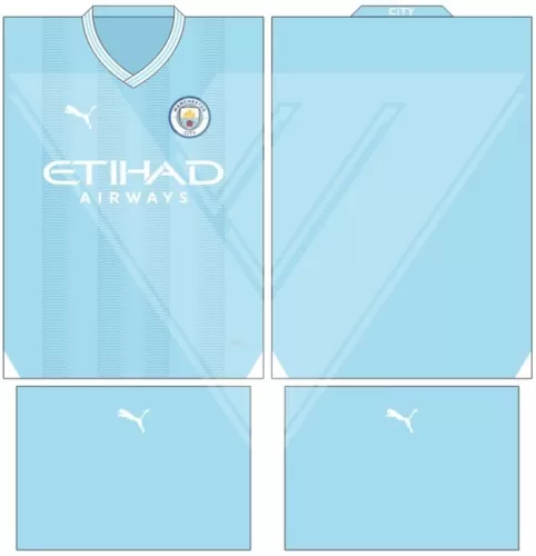 Arte Vetor Camisa Manchester City Conceito 2024 - Modelo 35