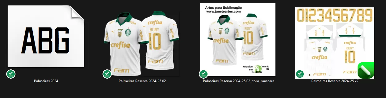 Arte Vetor Camisa Palmeiras Reserva PUMA 2024