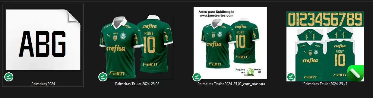 Arte Vetor Camisa Palmeiras Titular PUMA 2024