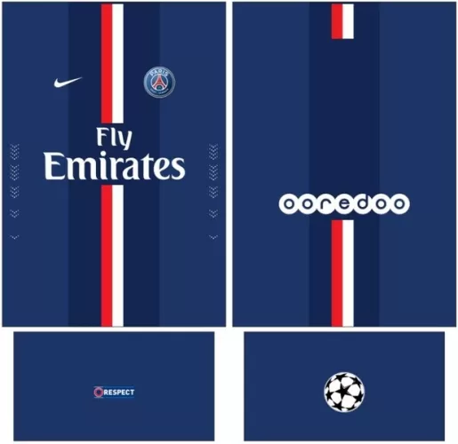 Arte Vetor Camisa Paris Saint Germain PSG - Modelo 21