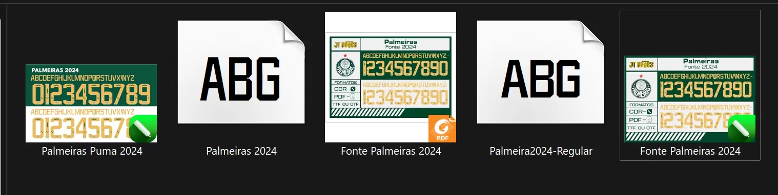 Fonte Palmeiras Puma 2024 - TTF - CDR - PDF